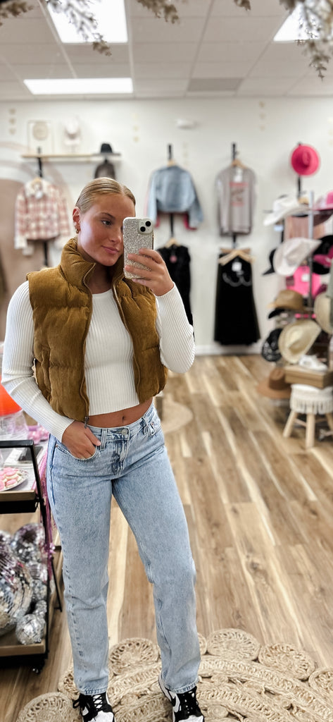 Camel on sale puffer vest