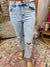 R High Rise Crop Straight Ankle Jeans