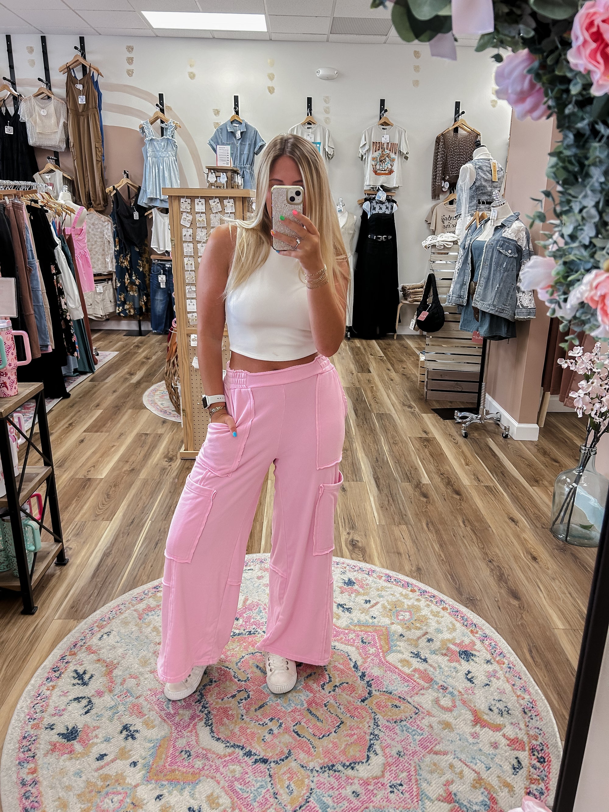 Kimmy Pink Utility Sweatpants