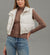 Cream Cropped Puffer Vest