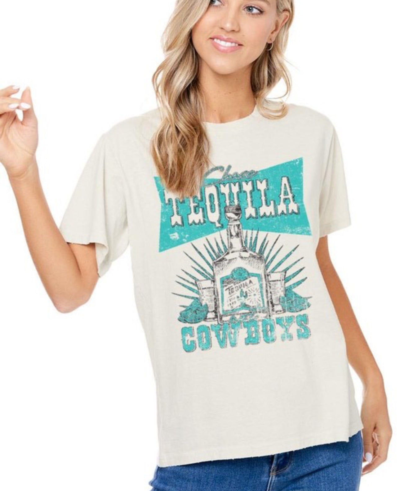 Tequila Cowboys Bone Graphic Tee